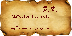 Pásztor Károly névjegykártya